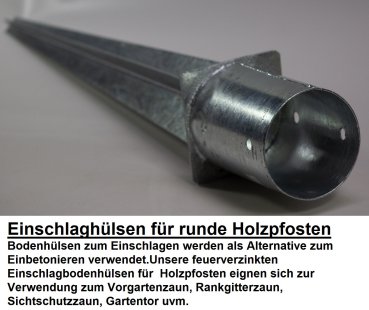 Einschlaghülse für Rundpfosten Ø 100 mm